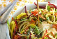 Vegetable Noodle Salad with Orange-Peanut Dressing