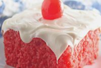 Moist Maraschino Cherry Cake Recipe with Cherry Glaze