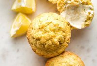 Lemon Olive Oil Zucchini Muffins with Light Citrus Glaze