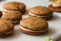 Salted Caramel Apple Cider Whoopie Pies for Fall Baking