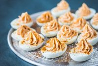 Middle Eastern Spiced Deviled Eggs with Za’atar and Pomegranate