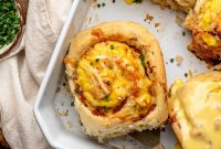 Savory Breakfast Rolls with Creamy Hollandaise Sauce