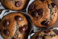 Banana Chocolate Chip Muffins Recipe — Moist Banana Muffins with Chocolate Chips