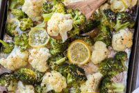 Crispy Roasted Broccoli & Cauliflower with Parmesan and Lemon