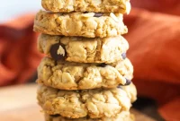One-Bowl Vegan Peanut Butter Oatmeal Chocolate Chip Cookies