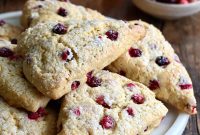 Cranberry Orange Scones with Sweet Citrus Glaze