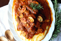 Italian Holiday Feast: Polenta with Sausage & Mushrooms + Baci Chocolate Cake