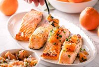 Citrus-Herb Salmon with Orange and Red Onion Salsa