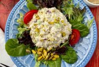 Pistachio and Poppy Seed Chicken Salad Recipe with Citrus Dressing