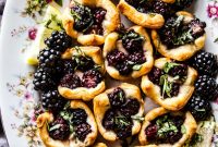 Cardamom Blackberry Brie Bites with Honey and Crispy Phyllo