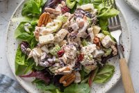 Cranberry Pecan Chicken Salad with Tangy Citrus Dressing