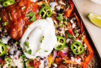 Bell Pepper Nachos with Zesty Cheese and Fresh Toppings