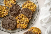 Vegan Cranberry Orange Florentines