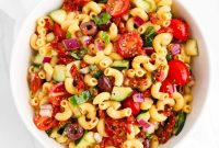 Vibrant Vegan Pasta Salad with Tangy Lemon Herb Dressing