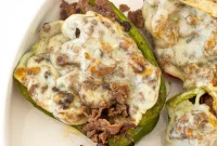 Philly Cheesesteak Stuffed Bell Peppers: Savory Low-Carb Dinner