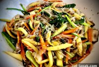 Korean Japchae Glass Noodles Recipe — Stir-Fried Sweet Potato Noodles