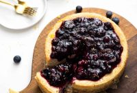 Vegan Baked Blueberry Cheesecake Recipe | Comfort Dessert