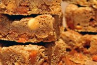 White Chocolate Caramel Blondies Recipe with Gooey Salted Caramel