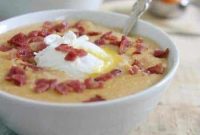 Pumpkin Bacon Grits with Poached Eggs — Savory Fall Brunch Recipe