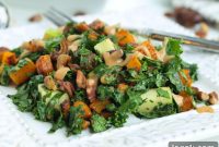 Autumn Kale Salad with Roasted Squash, Cranberries & Feta