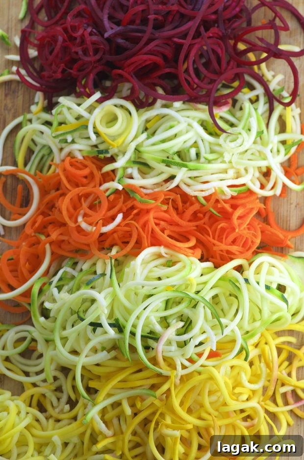 Vegetable Noodle Salad with Orange-Peanut Dressing 4 Spiralized veggie noodles with peanut sauce