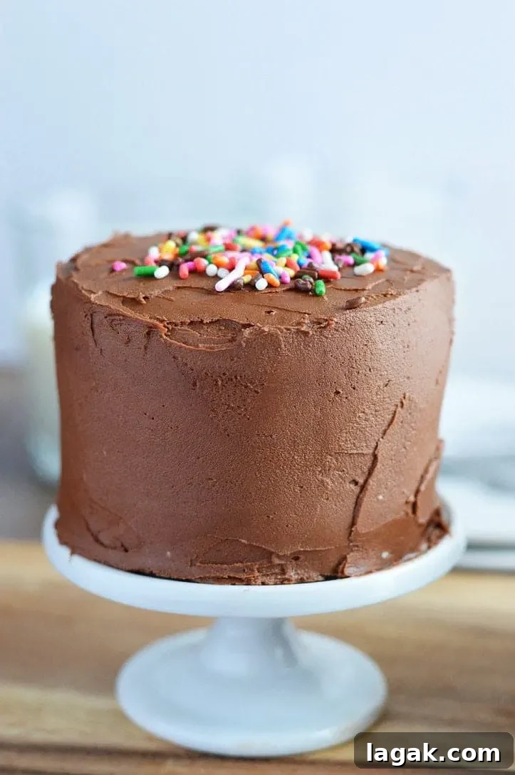 Mini chocolate layer cake