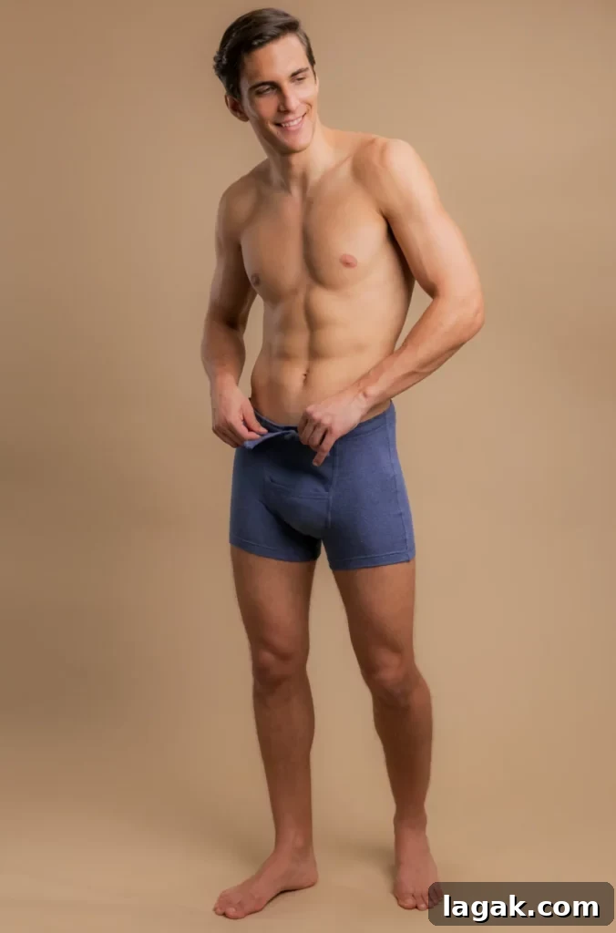 Underwear Brands for Sensitive Skin: Top Picks for Adults & Kids 2 a man wearing a non-toxic organic underwear for men from Cottonique