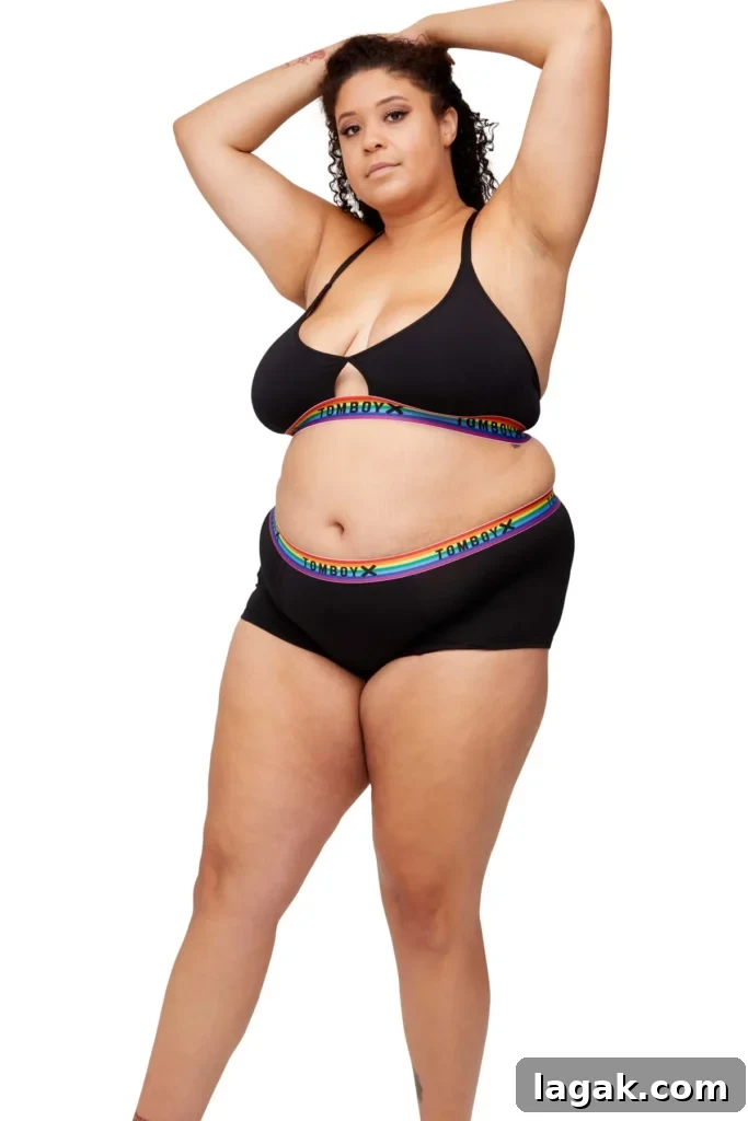 Underwear Brands for Sensitive Skin: Top Picks for Adults & Kids 16 a woman wearing a plus size underwear for sensitive skin from Tomboyx