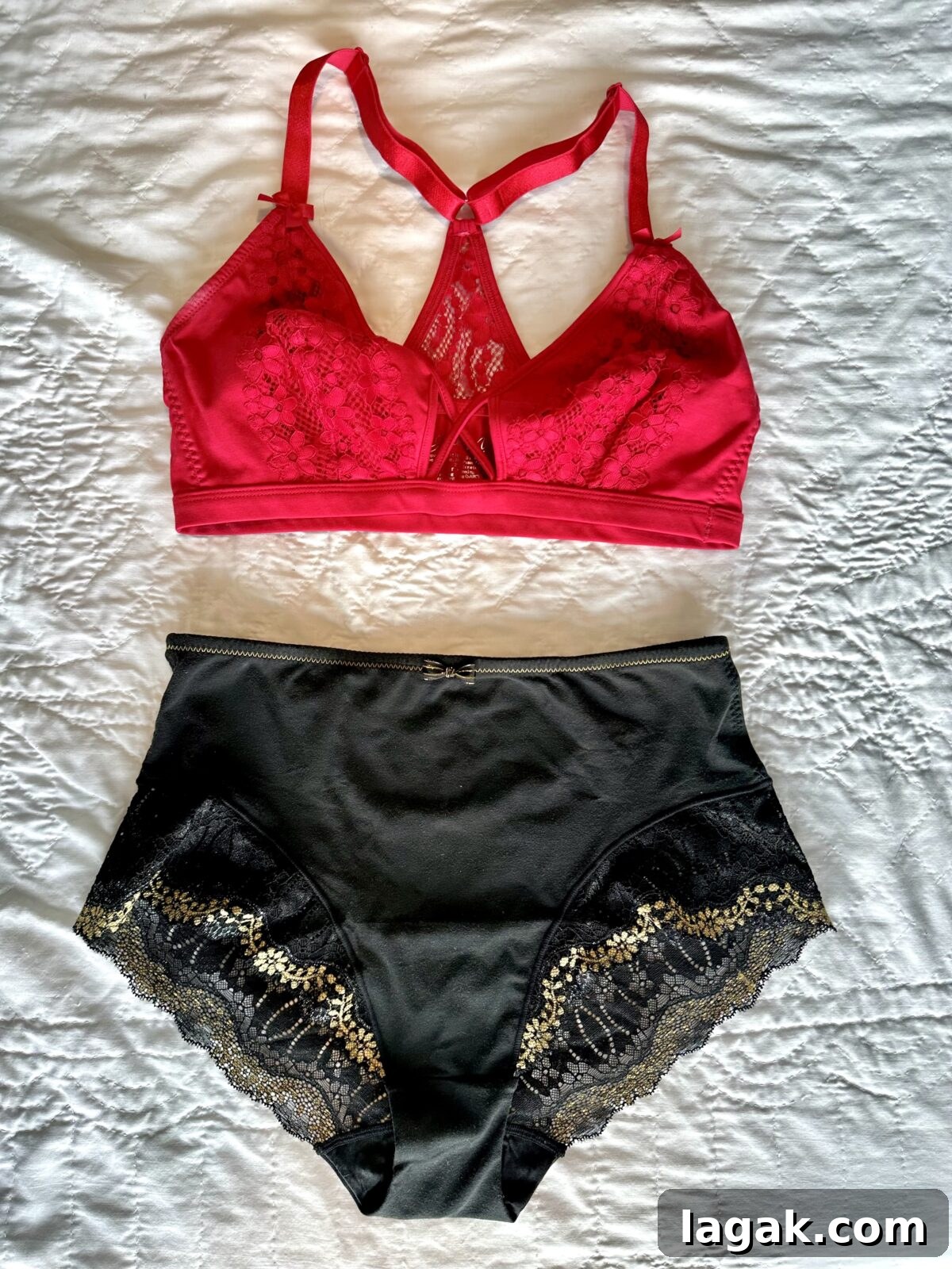 Underwear Brands for Sensitive Skin: Top Picks for Adults & Kids 5 a picture of red and black non-toxic lingerie for sensitive skin from JulieMay