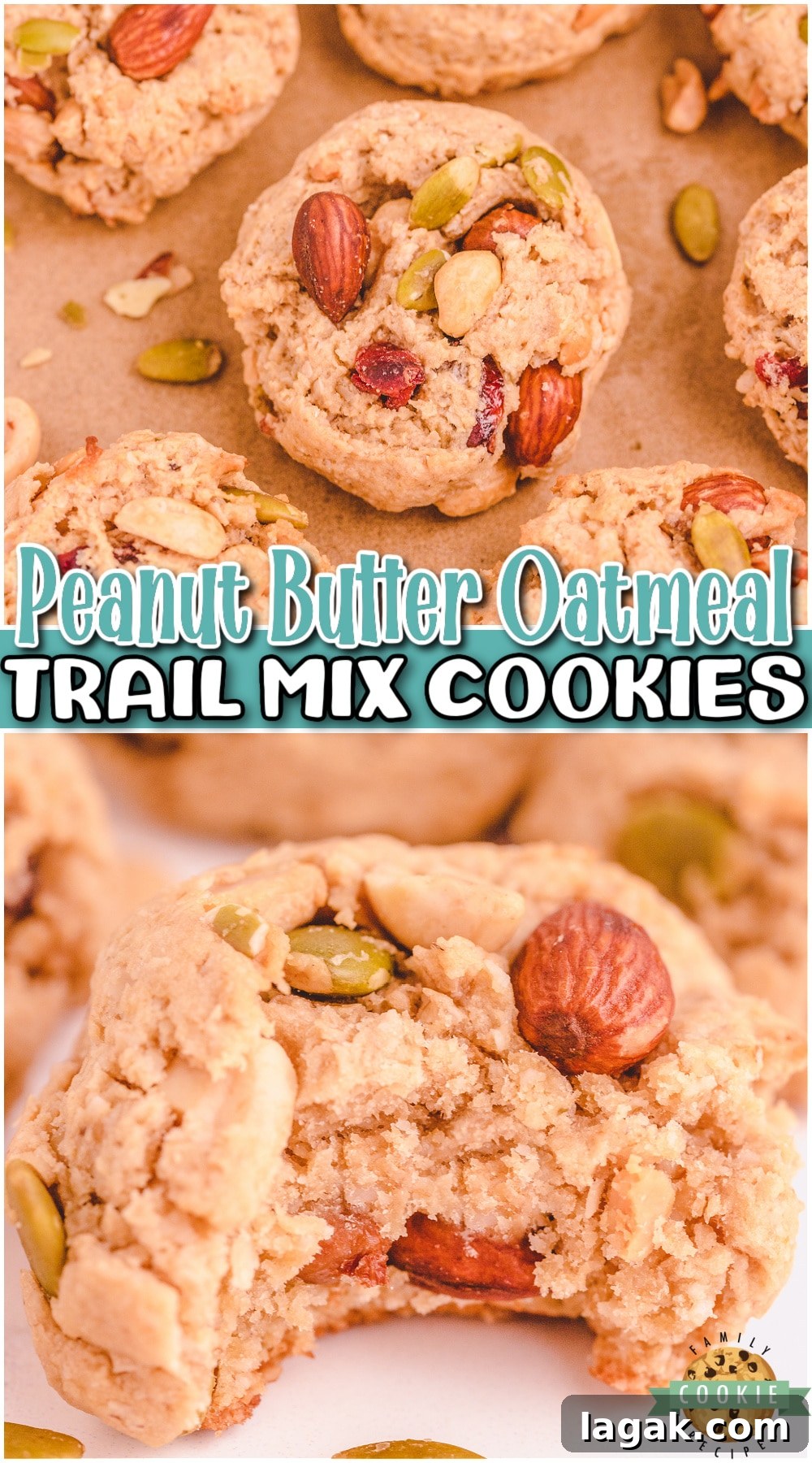 Trail Mix Peanut Butter Cookies Recipe — Chewy, Nutty Cookies 9 Trail Mix Peanut Butter Cookies are unique, delicious cookies perfect for breakfast or a snack!