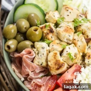 Try these Greek Chicken Power Bowls perfect for a low carb dinner or easy, healthy meal prep!