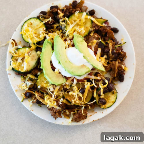 15 Minute Keto Spanish Zucchini Skillet