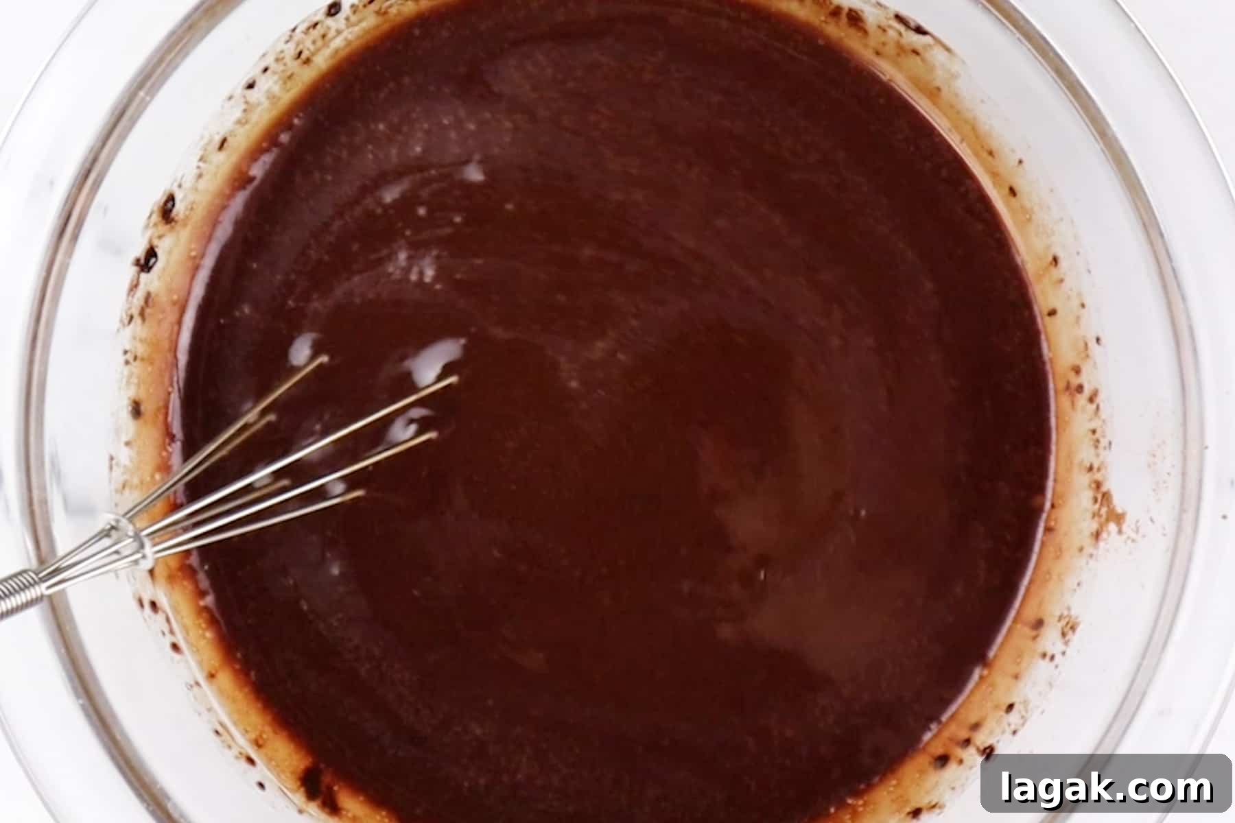 Red Velvet Brownies Recipe with Cream Cheese Swirl 6 butter and coca powder mixed