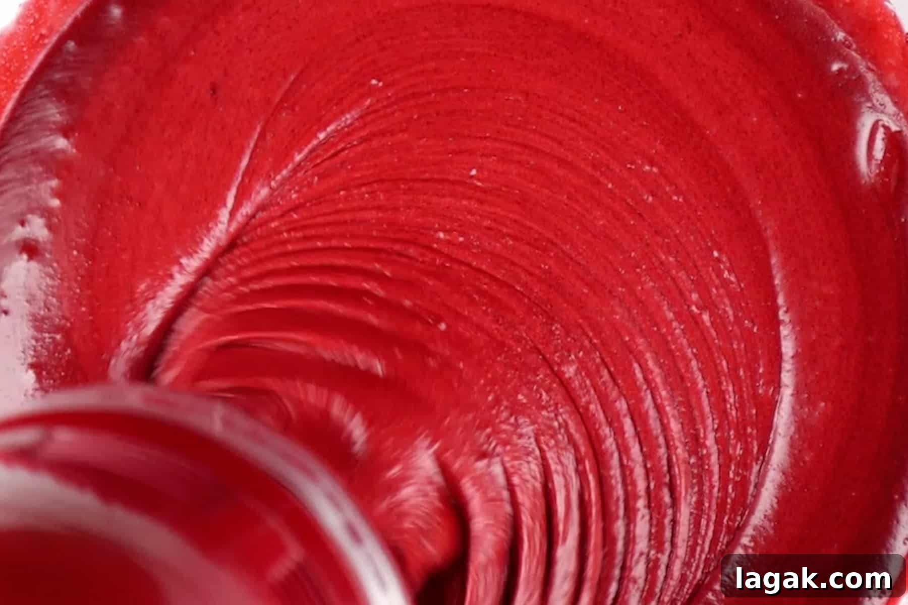 Red Velvet Brownies Recipe with Cream Cheese Swirl 8 batter after adding all eggs to batter