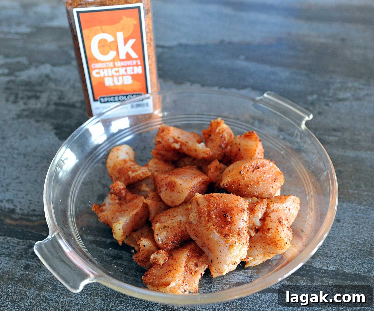 Grilled Chick-fil-A Style Chicken Nuggets Recipe 4 bowl of seasoned chicken nuggets