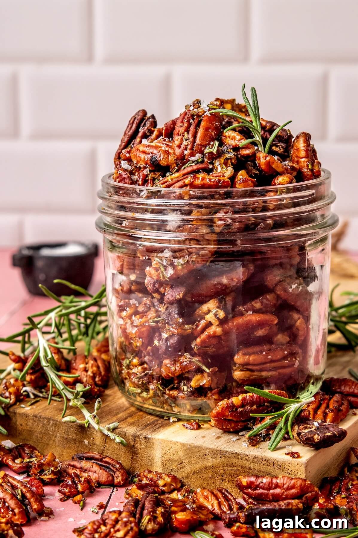 Maple-Roasted Rosemary Pecans: Sweet & Savory Snack Recipe 4 Maple Roasted Candied Rosemary Pecans - Olivia Adriance