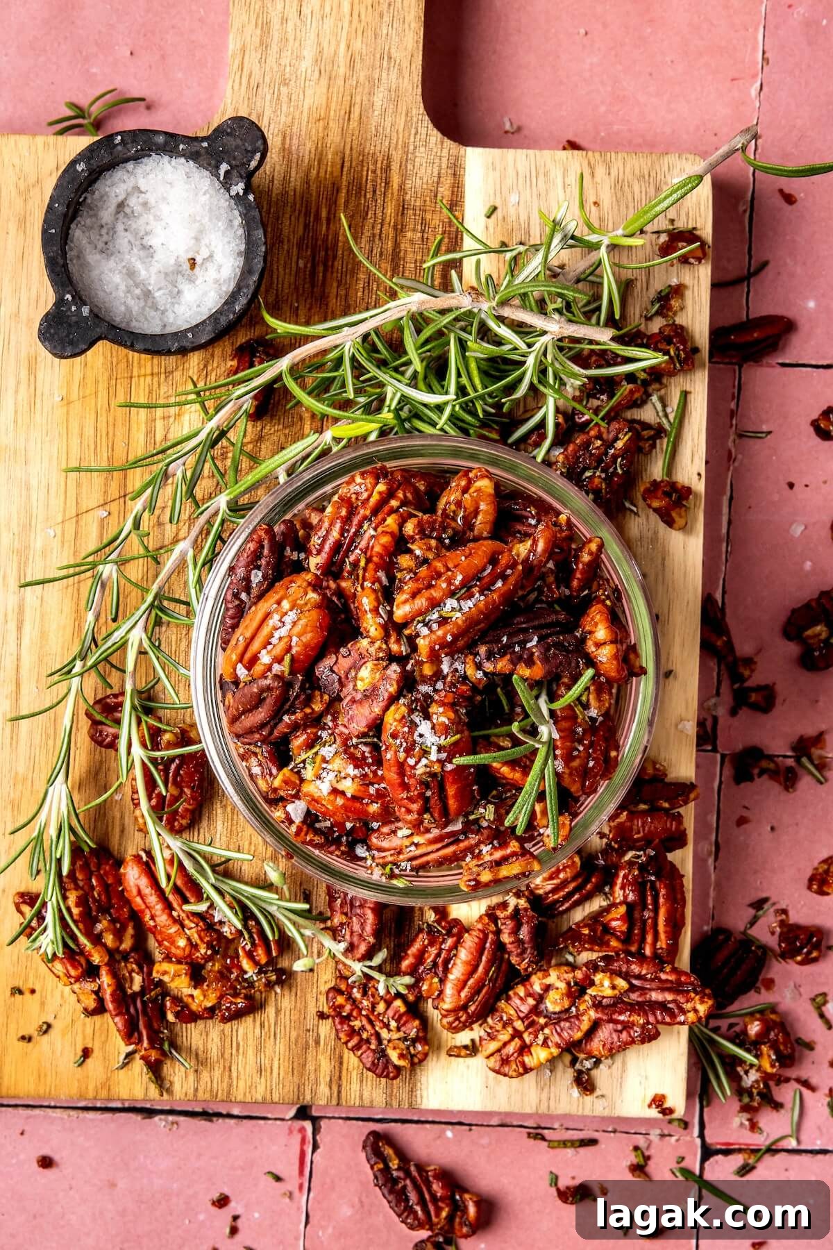 Maple-Roasted Rosemary Pecans: Sweet & Savory Snack Recipe 5 Maple Roasted Candied Rosemary Pecans - Olivia Adriance