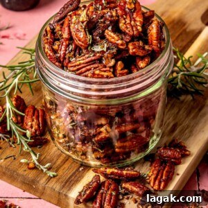 Maple-Roasted Rosemary Pecans: Sweet & Savory Snack Recipe 9 Maple Roasted Candied Rosemary Pecans - Olivia Adriance