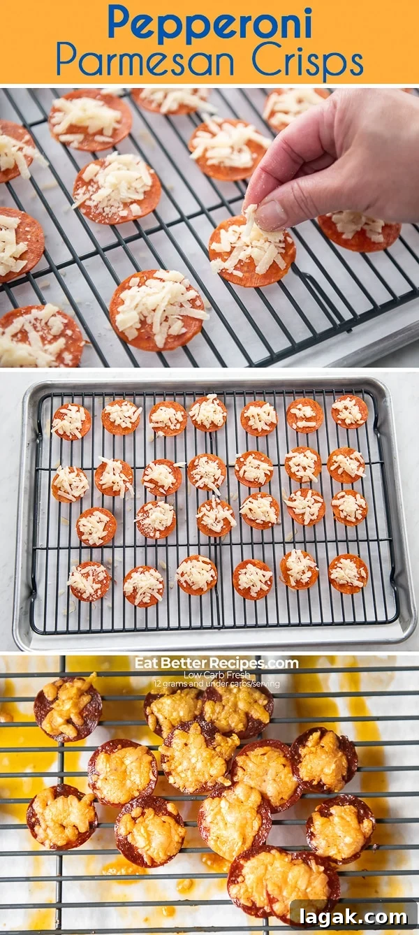 Pepperoni parmesan crisp step by step photos