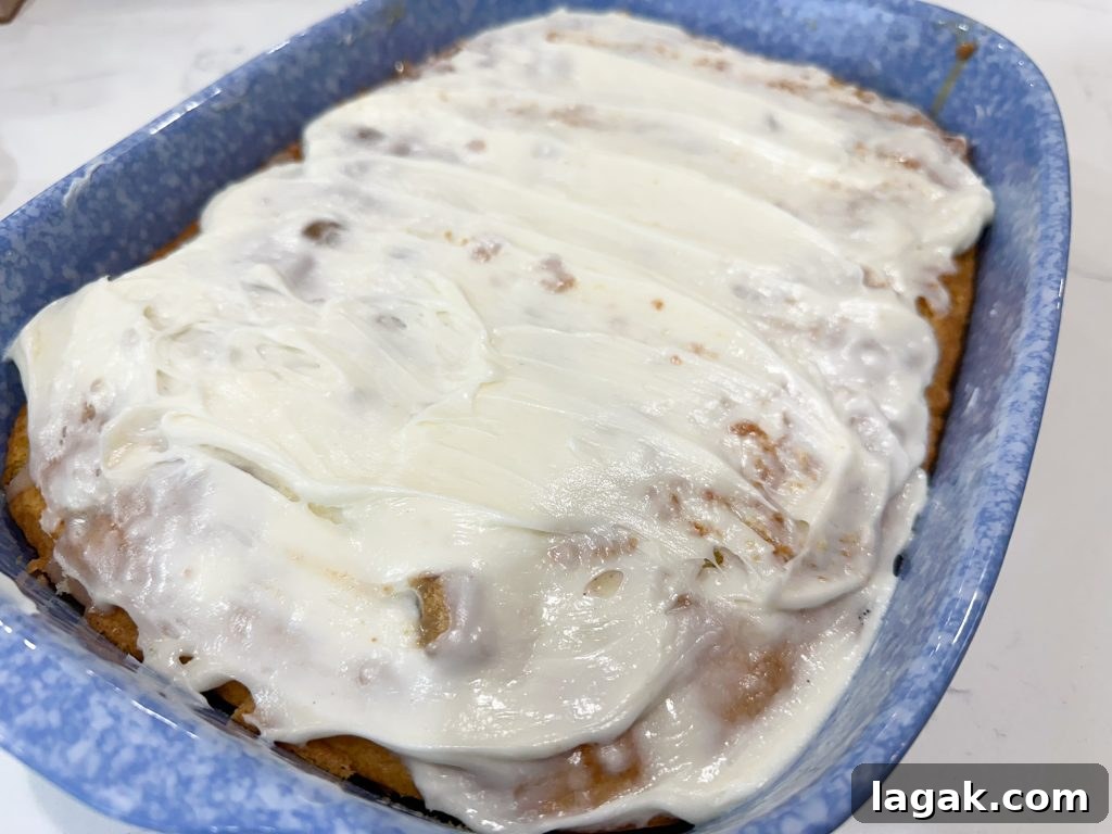 the best cinnamon roll poke cake