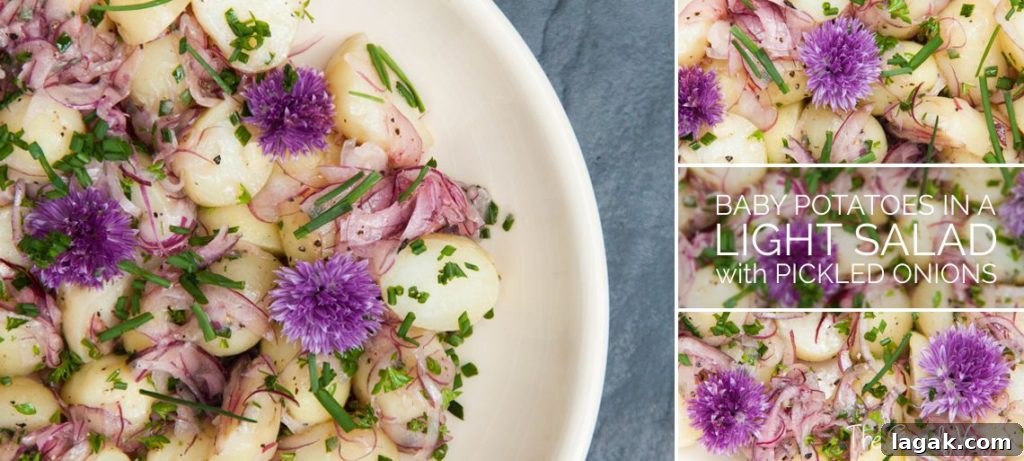 Light Baby Potato Salad with Tangy Pickled Onions 5 Light Baby Potato Salad with Pickled Onions