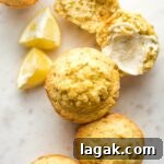 Lemon Olive Oil Zucchini Muffins with Light Citrus Glaze 11 Close-up overhead photo of lemon zucchini muffins.