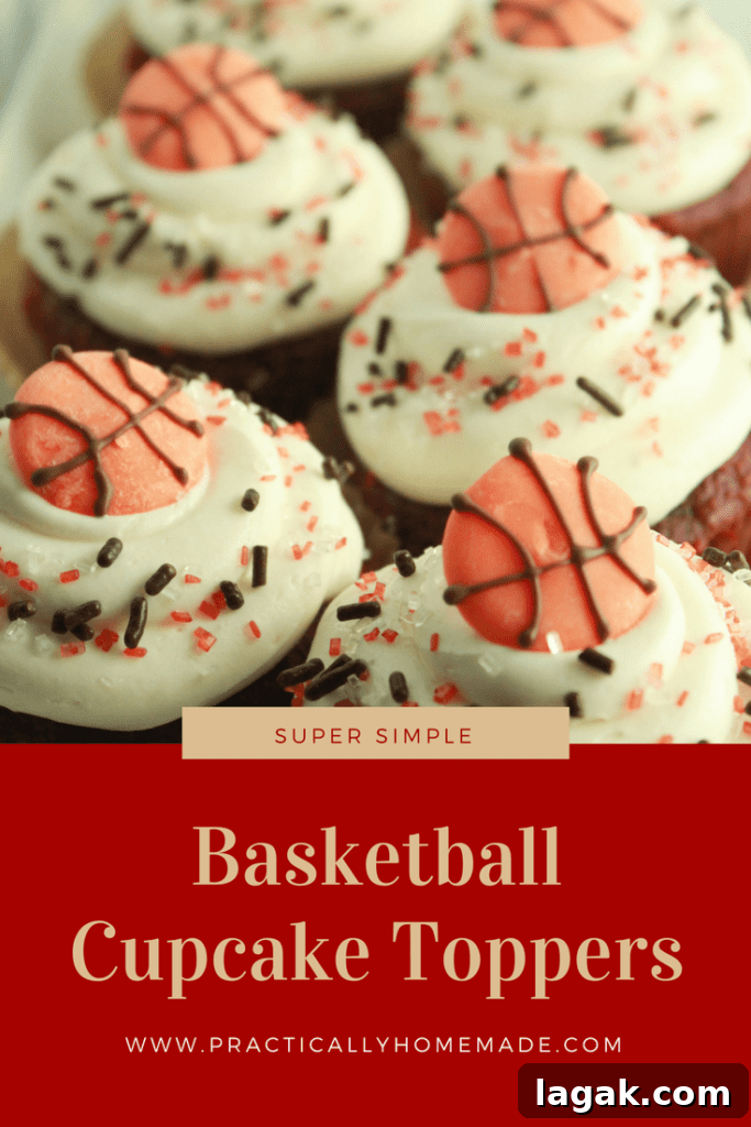 Printable Basketball Cupcake Toppers: DIY Sports Party Decorations 2 basketball cupcake toppers | basketball cupcake topper ideas | basketball cupcakes | basketball cupcakes easy | cupcake toppers diy | cupcake toppers