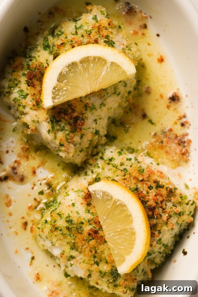 panko crusted cod with lemon