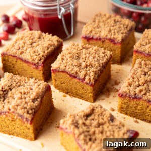 Fluffy Pumpkin Cranberry Coffee Cake