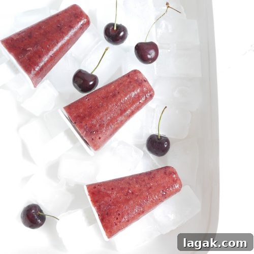 Cherry Popsicles with 3 Ingredients: Homemade Summer Treat 2 3 ingredient cherry popsicles