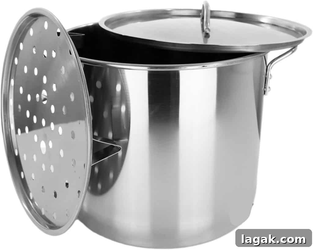 Refried Bean Tamales Recipe – Authentic Mexican Tamales 14 Steamer pot for tamales made of stainless steel
