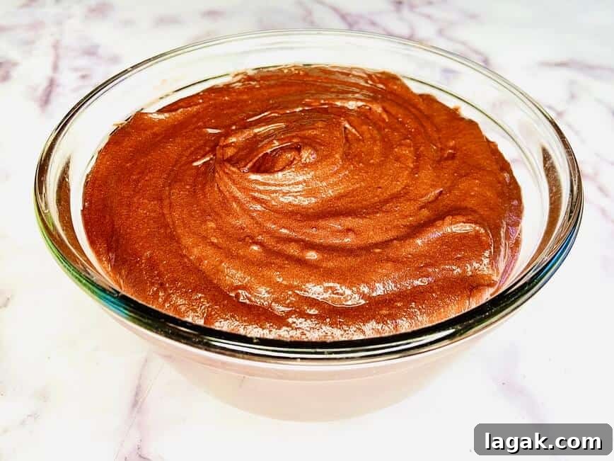 Decadent Chocolate Peanut Butter Cupcakes Recipe 6 Cupcake batter.