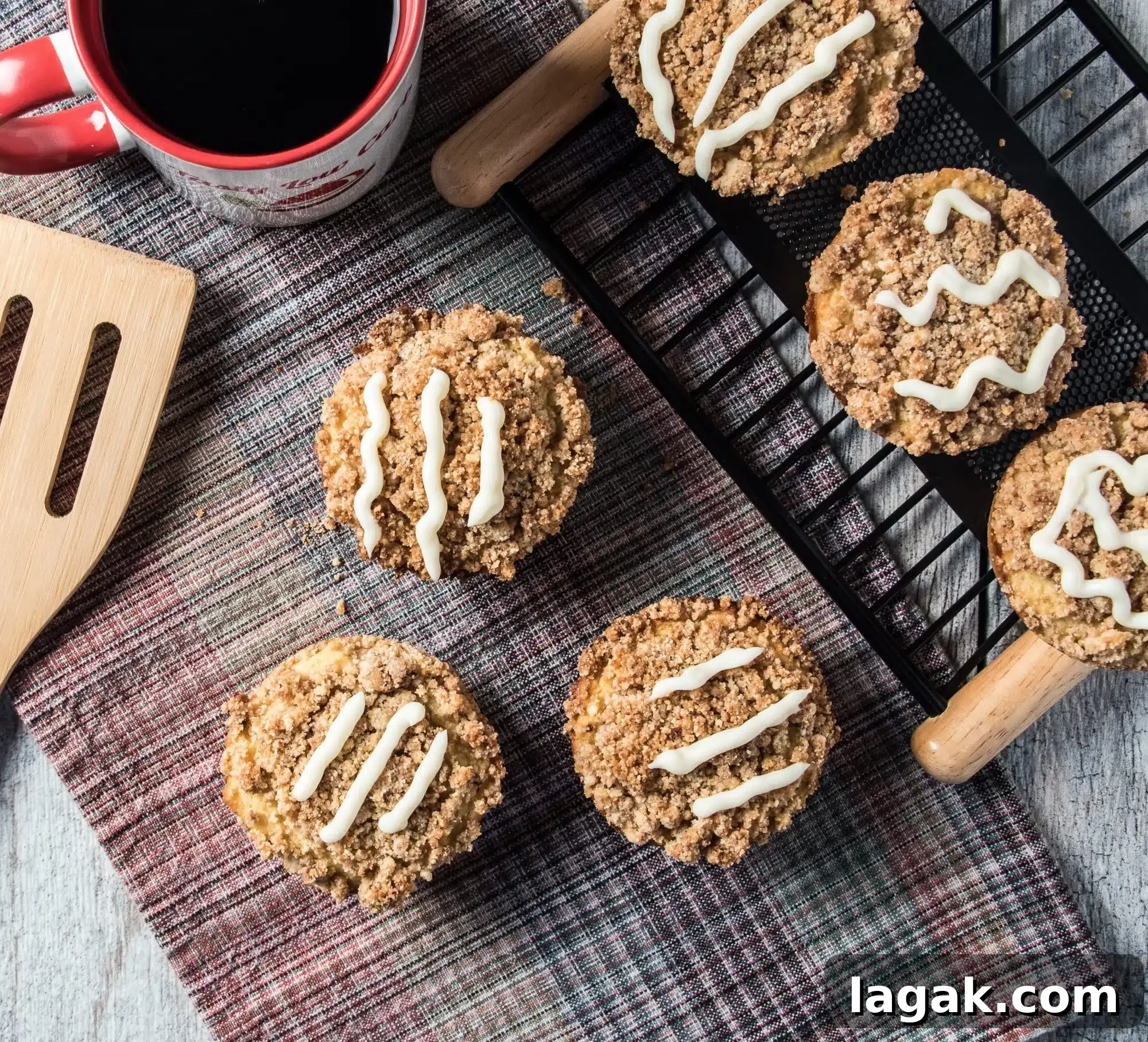 Coffee Crumb Cake Muffins closeup