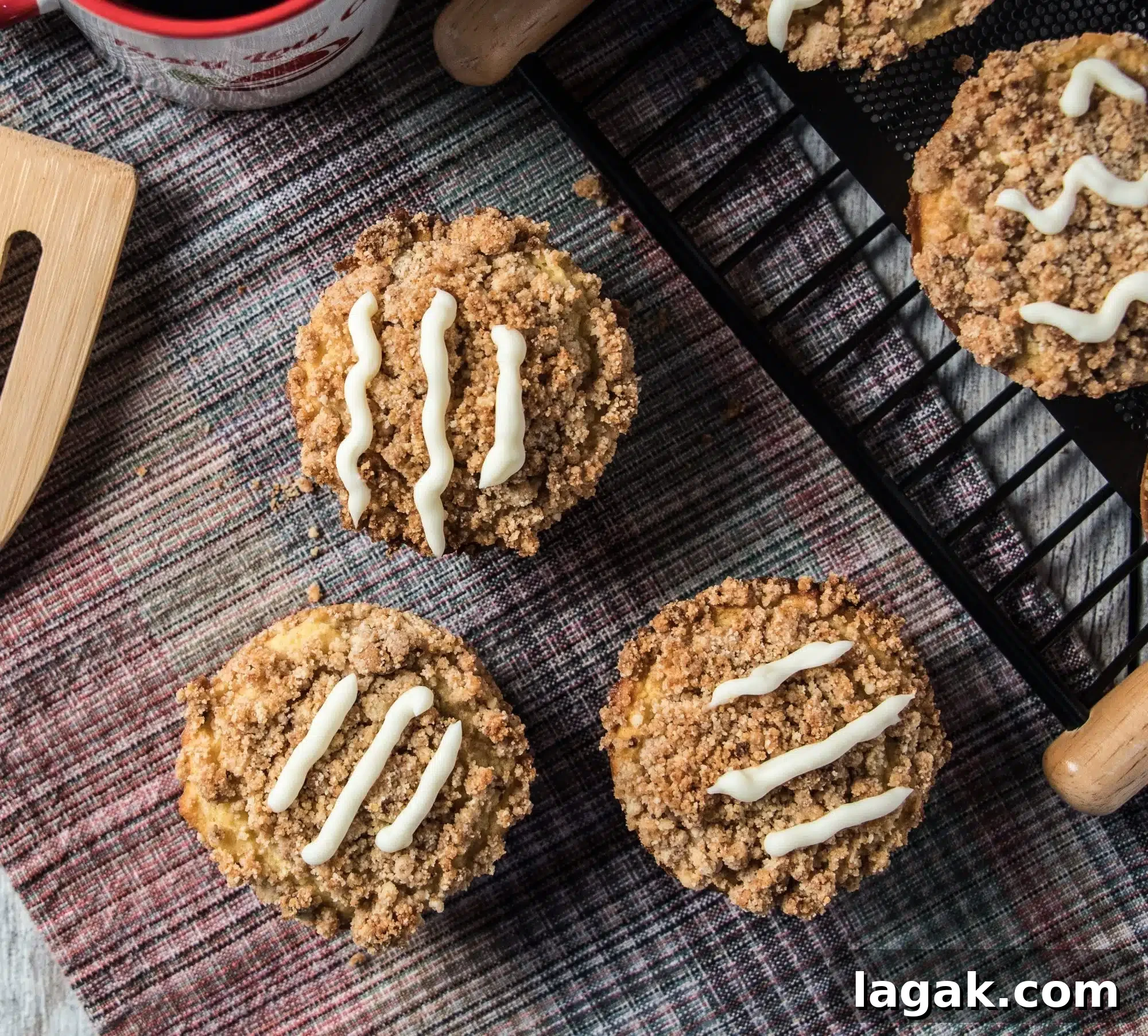 Coffee Crumb Cake Muffins top view